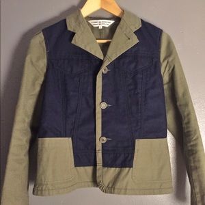 Comme Des Garçons Navy and Army green light jacket